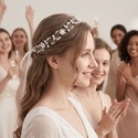 handmade Beaded Floral Bridal Headband Wedding Hair Accessory