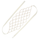 gold grid pearl headband handmade Pearl Mesh Bridal Headband Forest Style