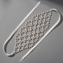 gold grid pearl headband handmade Pearl Mesh Bridal Headband Forest Style