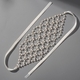 gold grid pearl headband handmade Pearl Mesh Bridal Headband Forest Style