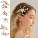 floral Pearl Handmade Bridal Hair Clip Alligator Clip