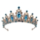 retro Colored Diamond Alloy Crown Bridal Headpiece