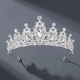 retro Colored Diamond Alloy Crown Bridal Headpiece