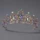 retro Colored Diamond Alloy Crown Bridal Headpiece