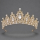 retro Colored Diamond Alloy Crown Bridal Headpiece