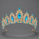 retro Colored Diamond Alloy Crown Bridal Headpiece