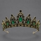 retro Colored Diamond Alloy Crown Bridal Headpiece