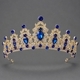 retro Colored Diamond Alloy Crown Bridal Headpiece