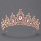 retro Colored Diamond Alloy Crown Bridal Headpiece
