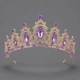 retro Colored Diamond Alloy Crown Bridal Headpiece