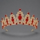 retro Colored Diamond Alloy Crown Bridal Headpiece