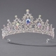retro Colored Diamond Alloy Crown Bridal Headpiece