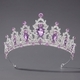 retro Colored Diamond Alloy Crown Bridal Headpiece