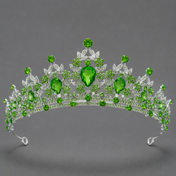 Silver Light Green Versatile Birthday Crown Ts-J2720slg
