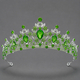 retro Colored Diamond Alloy Crown Bridal Headpiece