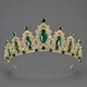 retro Colored Diamond Alloy Crown Bridal Headpiece