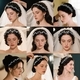 bridal Zircon Headband Silver Soft Hair Hoop Wedding Party