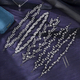 bridal Zircon Headband Silver Soft Hair Hoop Wedding Party