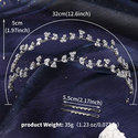 bridal Zircon Headband Silver Soft Hair Hoop Wedding Party