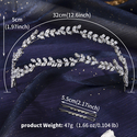 bridal Zircon Headband Silver Soft Hair Hoop Wedding Party