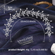bridal Zircon Headband Silver Soft Hair Hoop Wedding Party