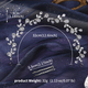 bridal Zircon Headband Silver Soft Hair Hoop Wedding Party
