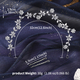 bridal Zircon Headband Silver Soft Hair Hoop Wedding Party