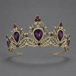 Purple Diamond Light Luxury Banquet Crown Ts-J2840