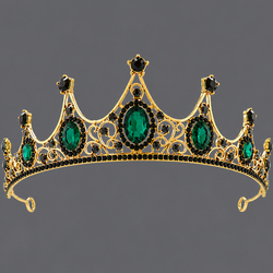 Green Diamond Court Style Crown Ts-J2853ag