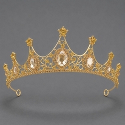Yellow Diamond Court Style Crown Ts-J2853g