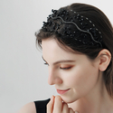 handmade Crystal Beaded Bridal Crown Wedding Hair Accessory