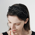 handmade Crystal Beaded Bridal Crown Wedding Hair Accessory