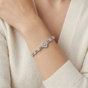 women's Open Cuff Bracelet Copper Inlaid Zircon Plated Bangle