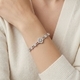 women's Open Cuff Bracelet Copper Inlaid Zircon Plated Bangle