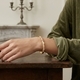 women's Open Cuff Bracelet Copper Inlaid Zircon Plated Bangle