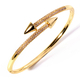 women's Open Cuff Bracelet Copper Inlaid Zircon Plated Bangle