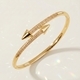 women's Open Cuff Bracelet Copper Inlaid Zircon Plated Bangle