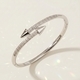 women's Open Cuff Bracelet Copper Inlaid Zircon Plated Bangle