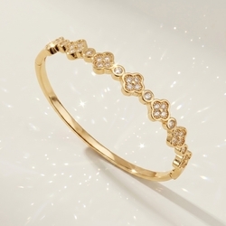 Gold Floral Bracelet Bs-J5577g