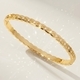 women's Open Cuff Bracelet Copper Inlaid Zircon Plated Bangle