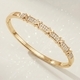 women's Open Cuff Bracelet Copper Inlaid Zircon Plated Bangle