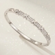 women's Open Cuff Bracelet Copper Inlaid Zircon Plated Bangle
