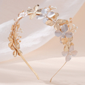 gold TS-J3334G handmade Alloy Flower Leaf Bridal Headband