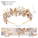 gold TS-J3334G handmade Alloy Flower Leaf Bridal Headband