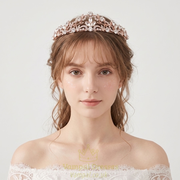 rhinestone Crown Vintage Court Wedding Headband
