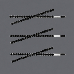 Versatile Minimalist Rhinestone Hair Clip Hs-J6447blk