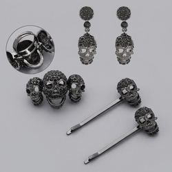 Halloween Skull Set Set-J068blk