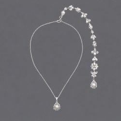 Silver Light Luxury Diamond-Studded Back Chain Ns-J5904