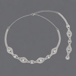 Silver Light Luxury Evening Banquet Back Chain Ns-J6405s