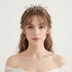 light Luxury Rhinestone Letter Crown Headband For Bride And Bridesmaids